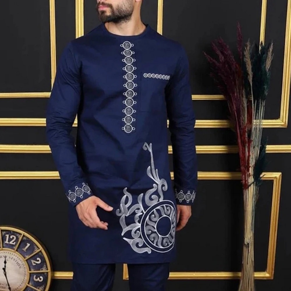 Dashiki Shirt Men - Kaunda Fashion Men's Set Slim Fit