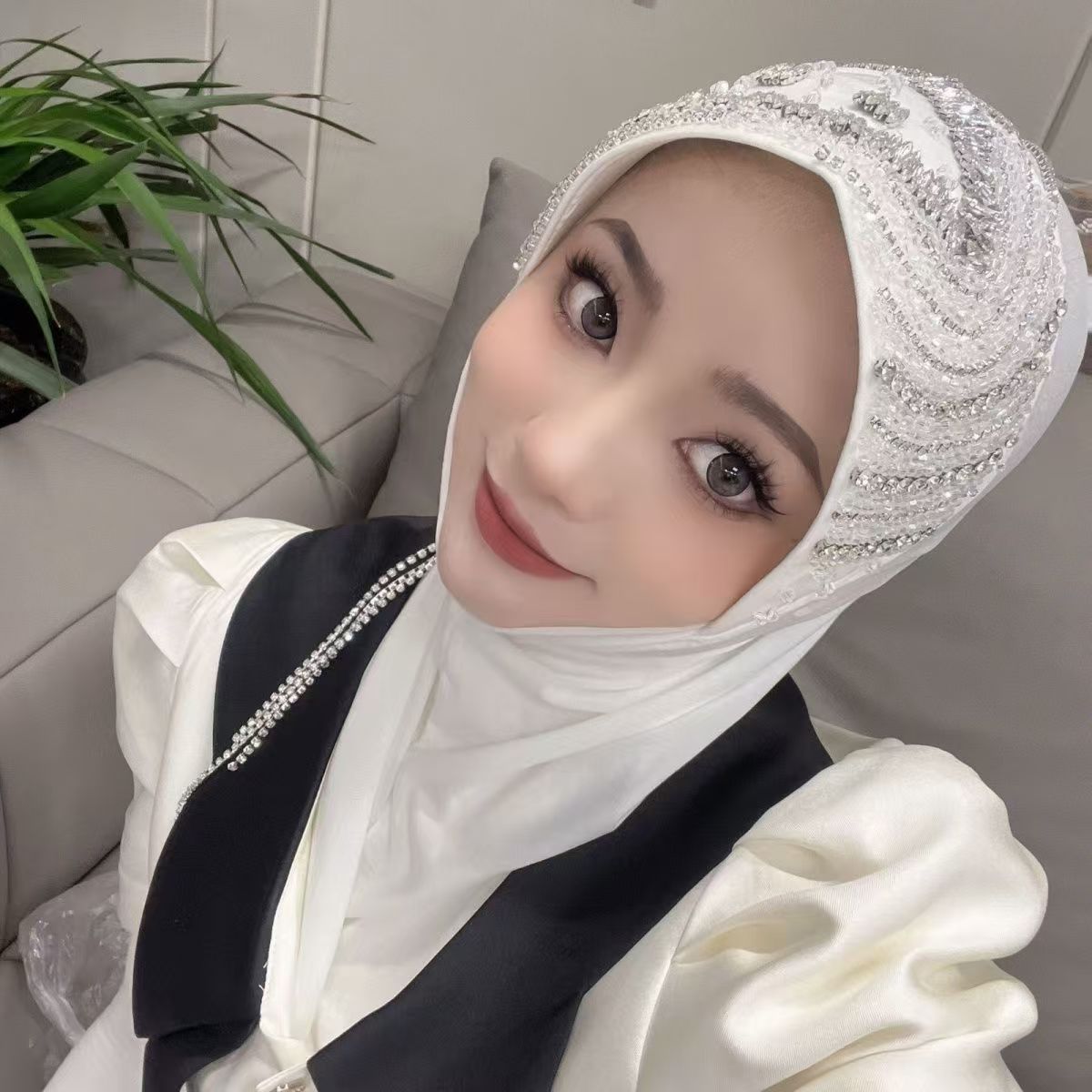 Luxury Hat Hijab Pink Scarf wi - Ethnic Fashion In review and price