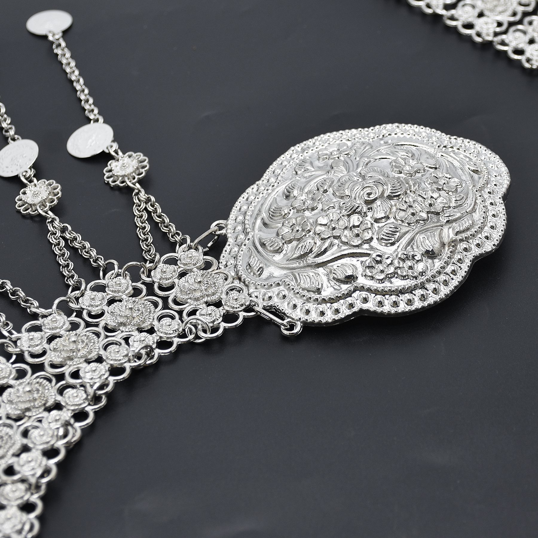 Silver Plated Moroccan Caftan  - Ethnic Fashion Co In review and price
