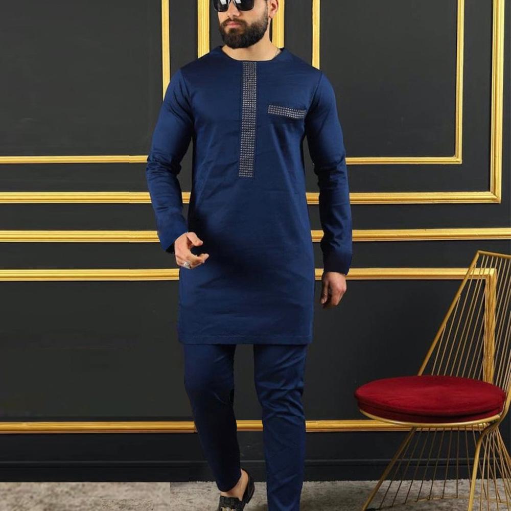 Kaunda Fashion Men's Set Slim  - Dashiki Shirt Men review and price