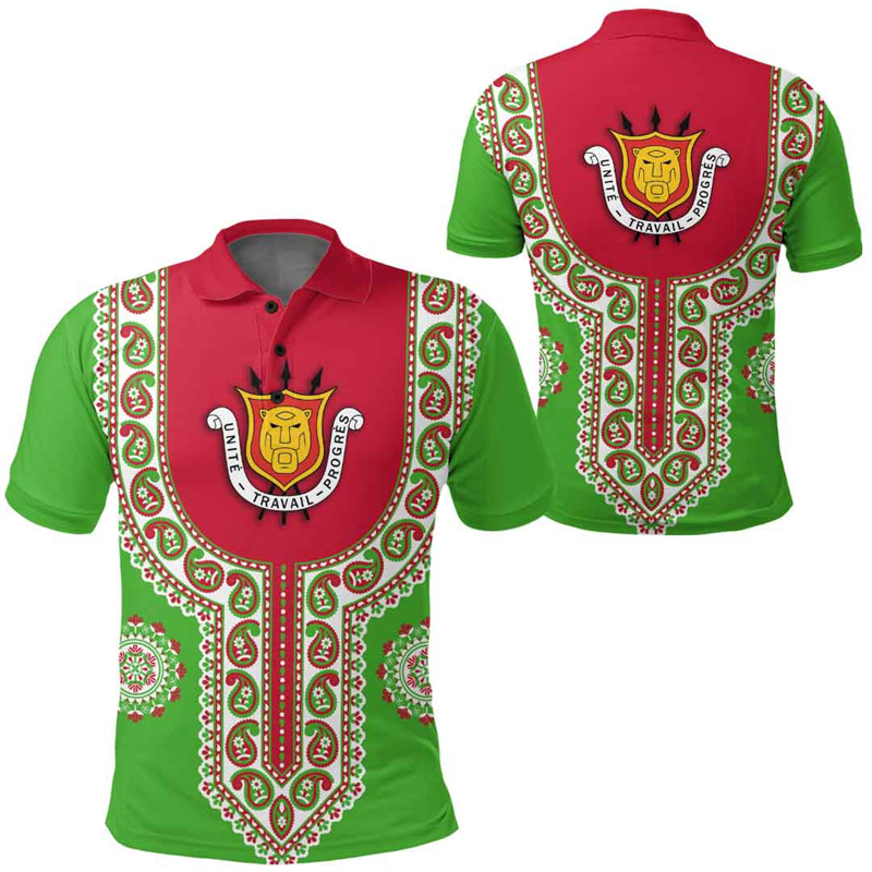 Burundi Flag Map 3D Print Polo - Dashiki Shirt Men review and price
