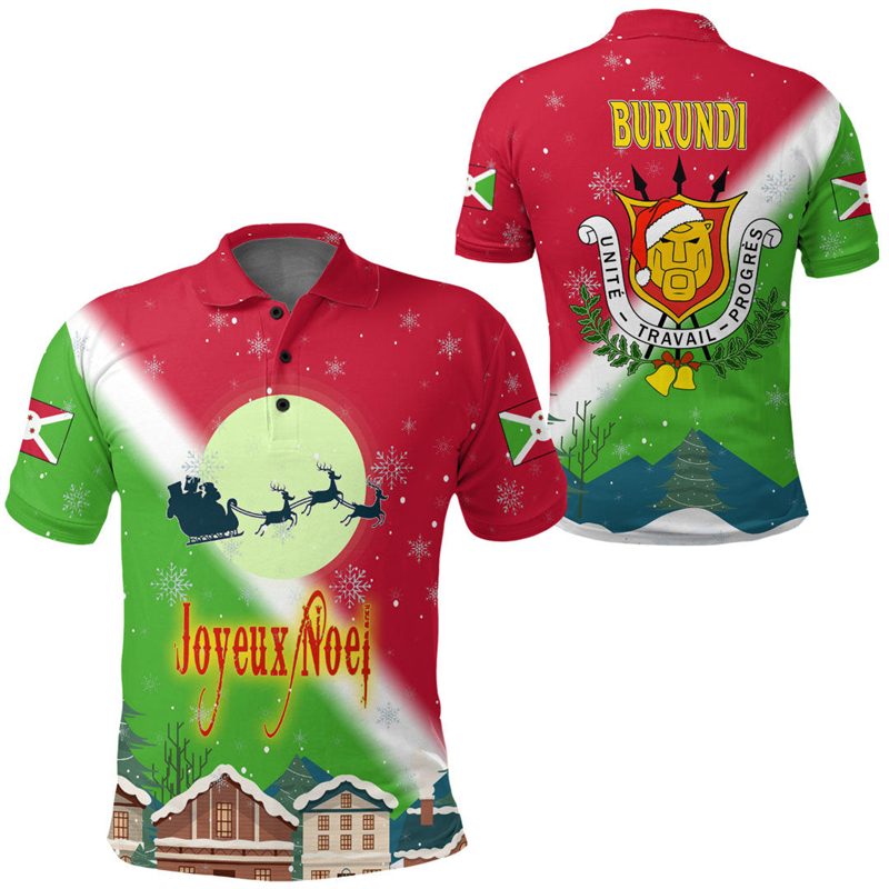 Burundi Flag Map 3D Print Polo - Dashiki Shirt Men review and price