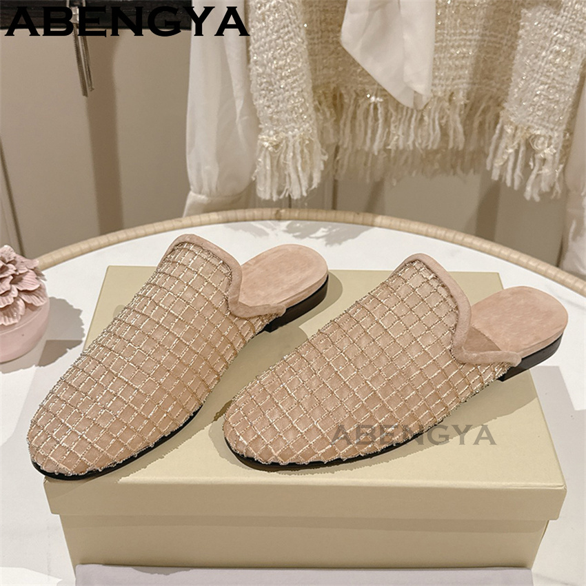 Shiny Lace Mesh Round Toe Flat - Ethnic Fashion In review and price