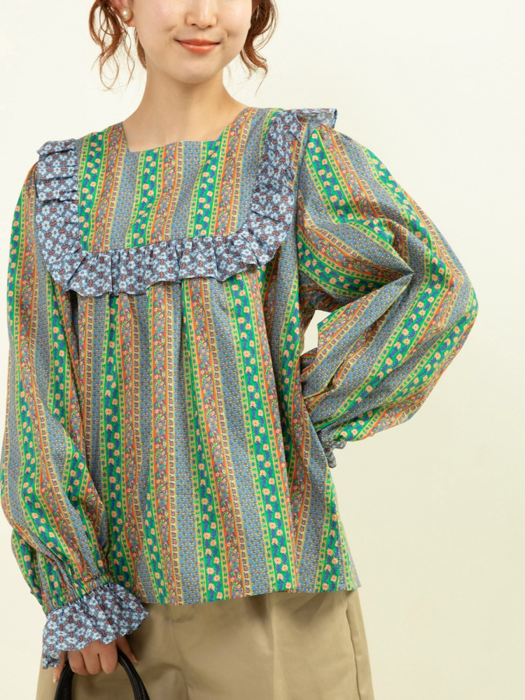 Sweet Floral Print Shirt with  - Ethnic Fashion Brand review and price