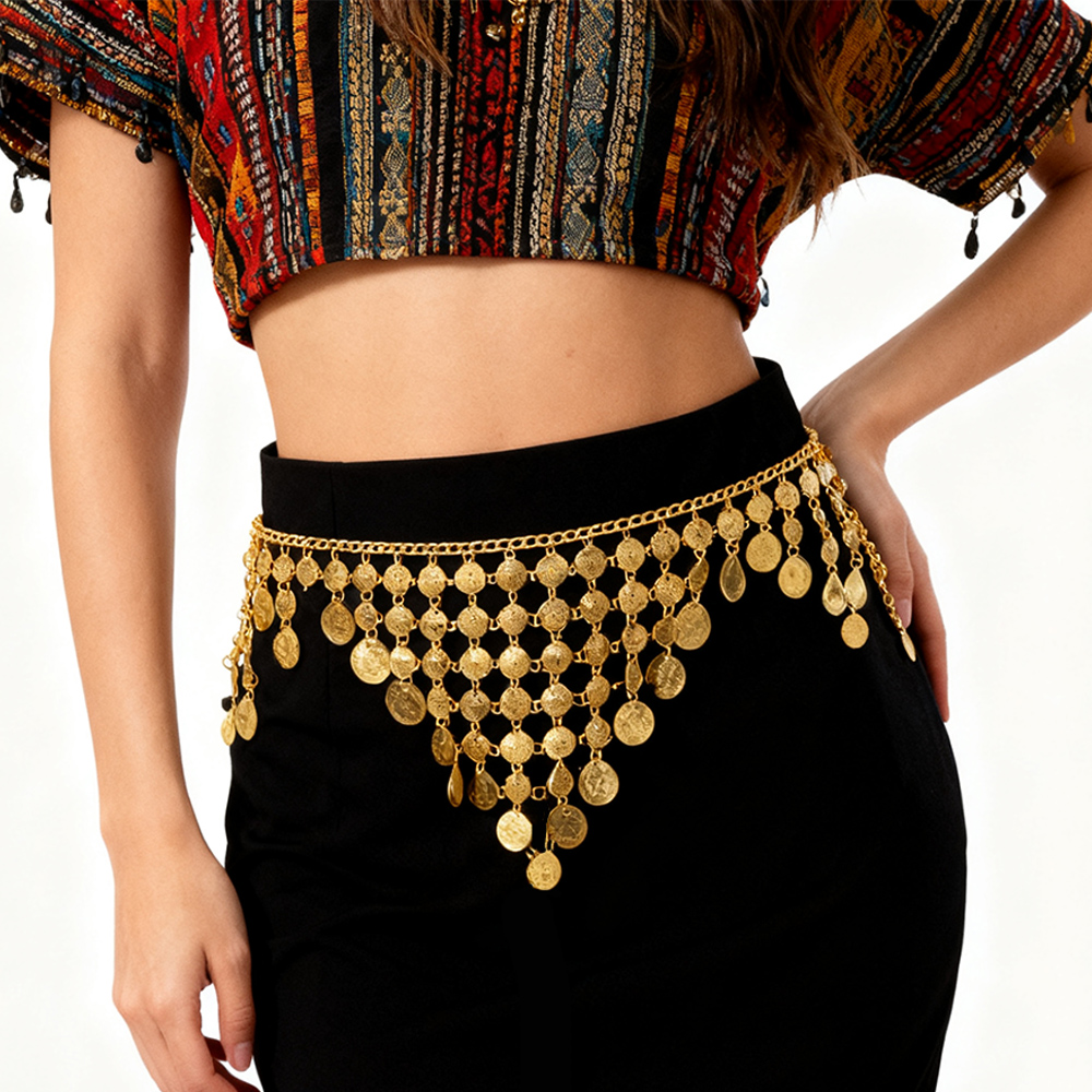 Trendy Luxury Gold Coin Pendan - Ethnic Fashion Co In review and price