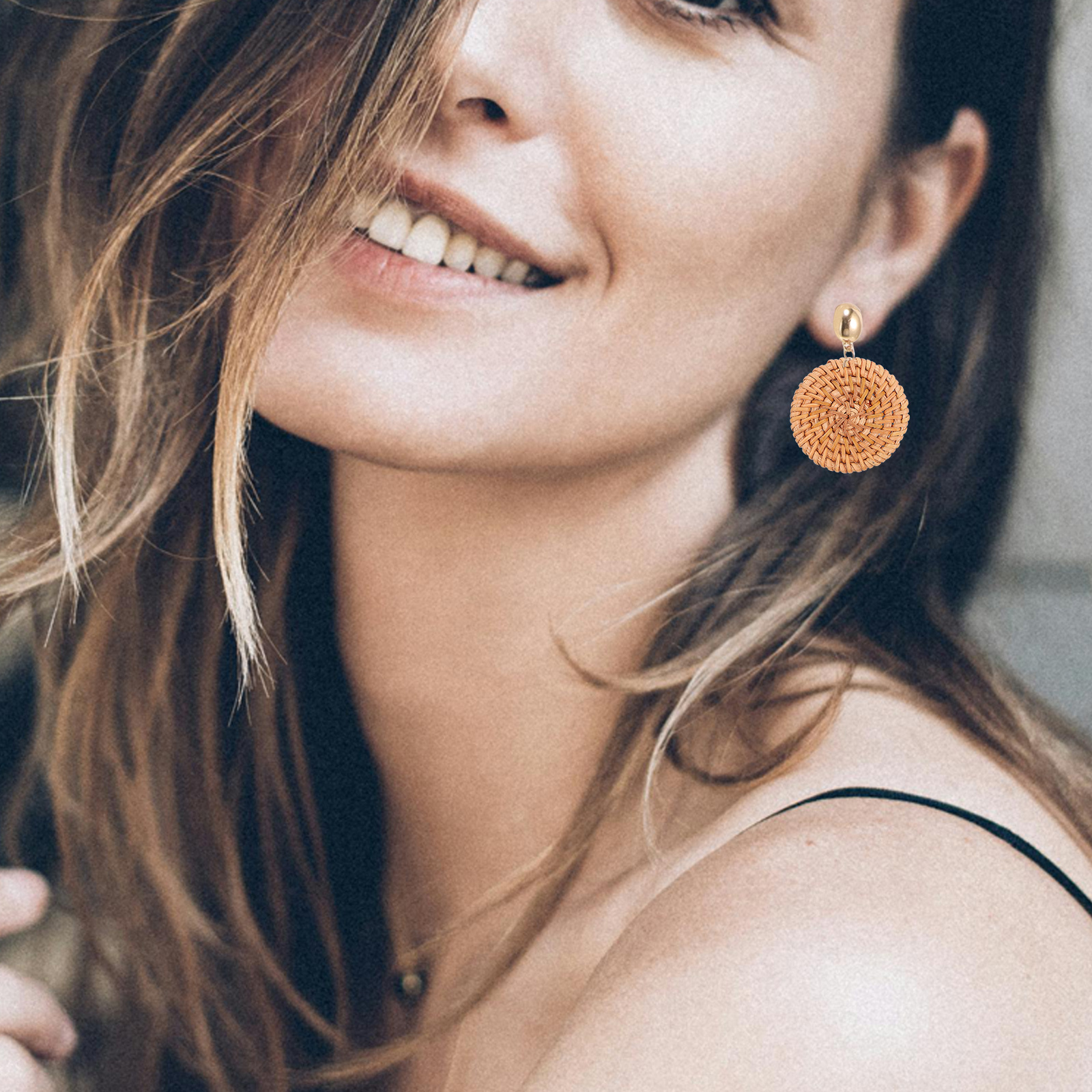 5Pcs Rattan Round Woven Discs  - Ethnic Fashion Jewellery review and price