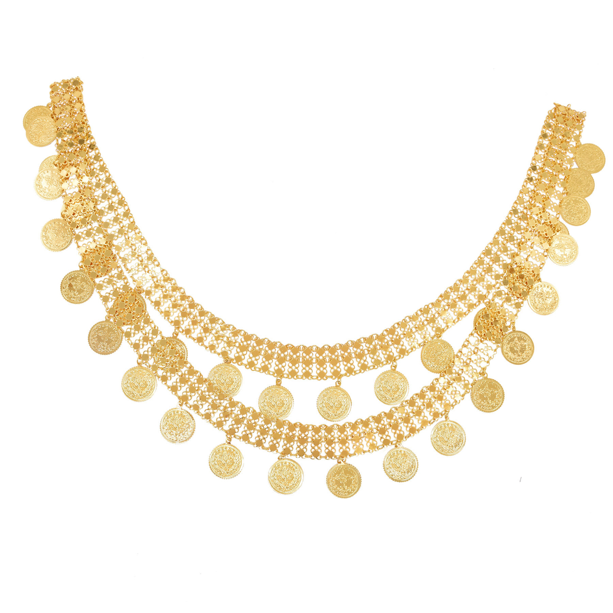 Gold Plated Simple Large Coins - Ethnic Fashion Co In review and price