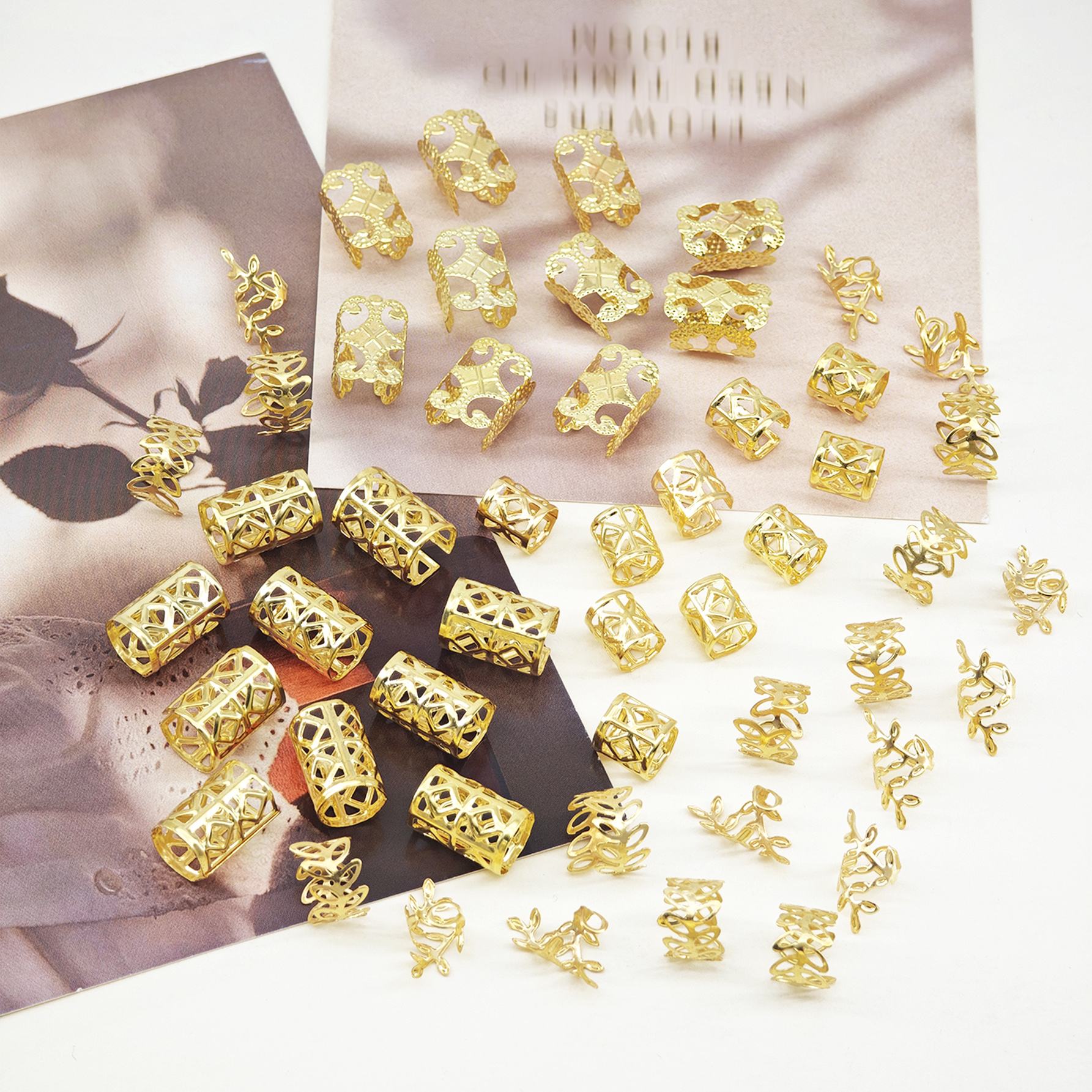 50pcs 5-Shape Hair Rings Set - - Ethnic Fashion Jewellery review and price